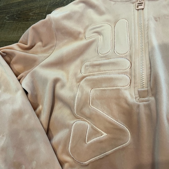 Fila Pink Velvet Hoodie - Picture 2 of 4